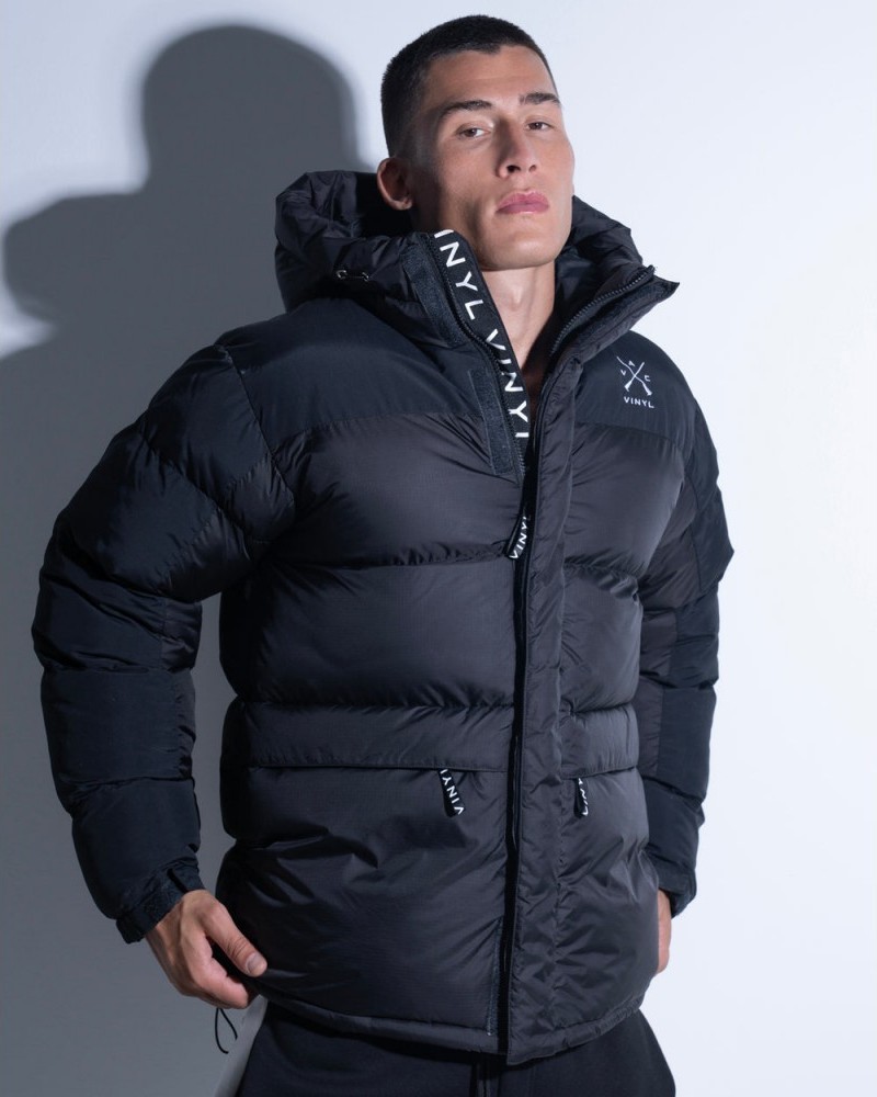 Μπουφάν Puffer Jacket Φουσκωτό Vinyl -Μαύρο- 60400-01