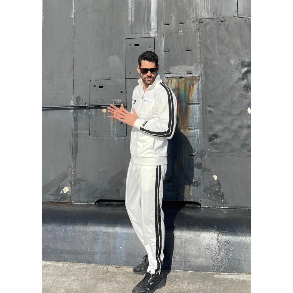 Ζακέτα Φόρμας Striped Track Jacket Vinyl -Λευκό- 61039-02 Ζακέτα Φόρμας Striped Track Jacket Vinyl -Λευκό- 61039-02