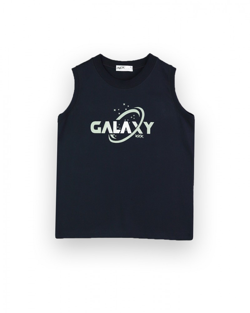 Εφηβικό Σετ Μπλούζα Αμάνικη Galaxy Και Βερμούδα Αγόρι (6-16Ε) -Μαρέν- 61124