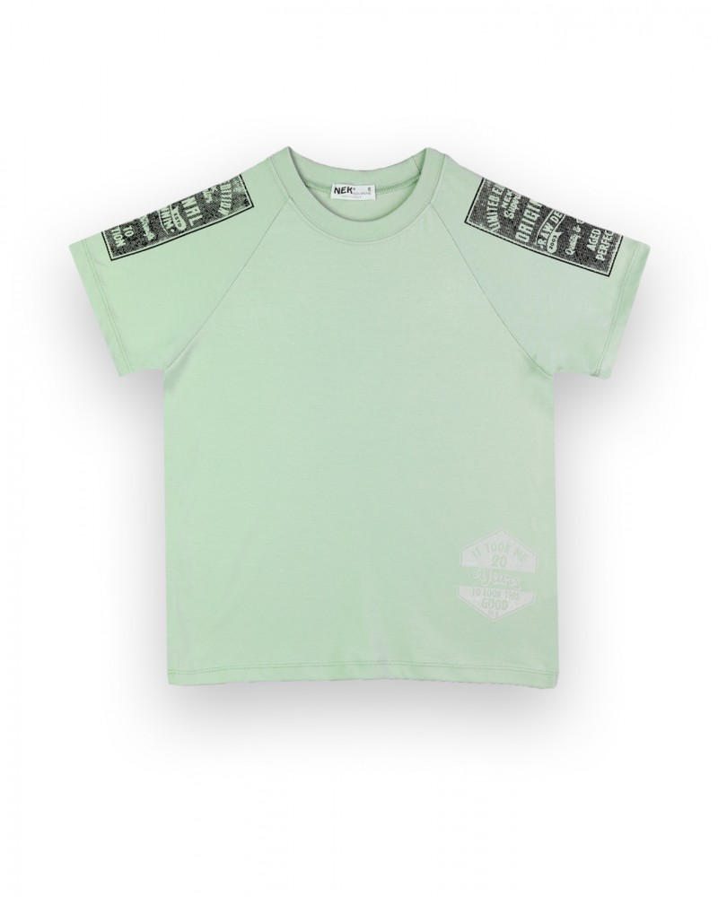 Εφηβικό Σετ T-Shirt Μπλούζα Original Και Βερμούδα Αγόρι (6-16Ε) -Φυστικί- 61824