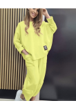 Γυναικείο Σετ Μπλούζα και Παντελόνι Baggy -Κίτρινο- 6282
