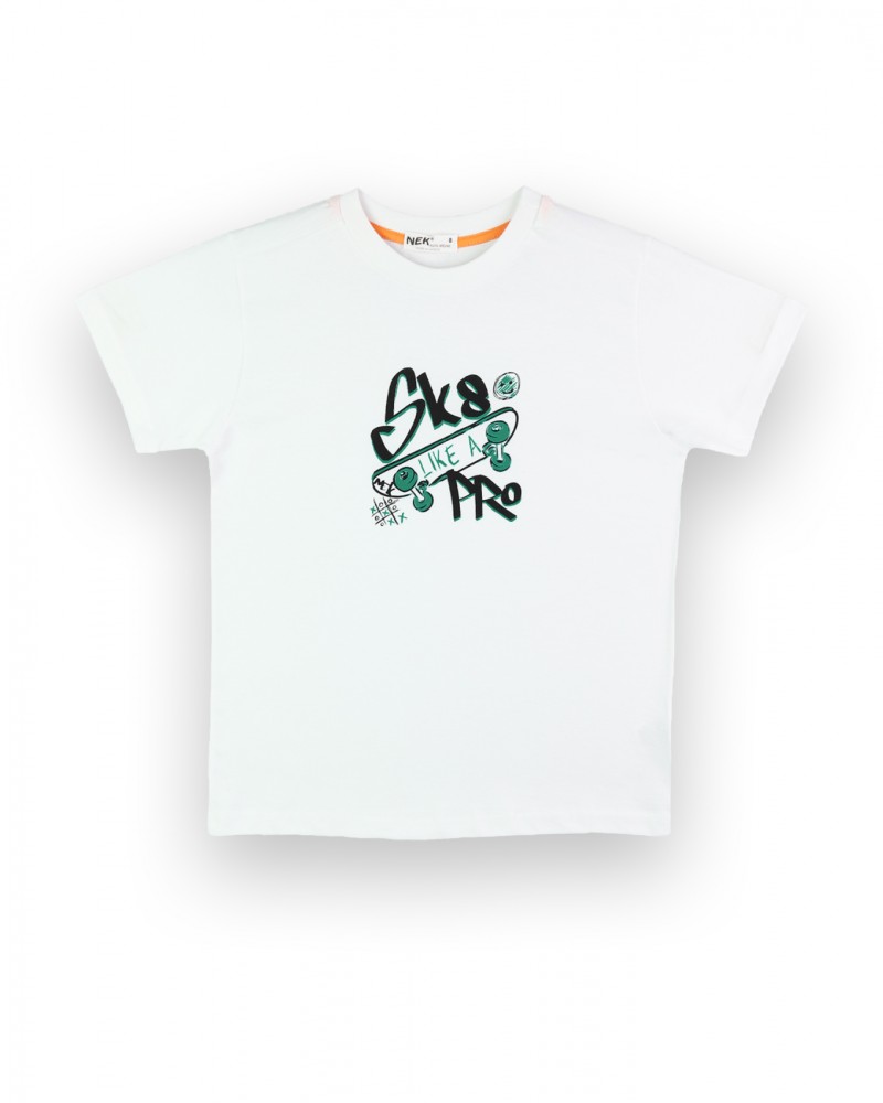 Εφηβικό Σετ T-Shirt Μπλούζα Sks Pro Και Βερμούδα Αγόρι (6-16Ε) -Λευκό- 63824