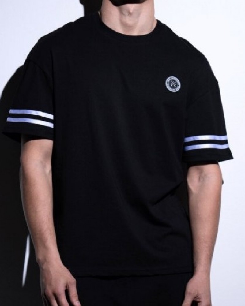 Μπλούζα T-Shirt Cotton Oversized Vinyl -Μαύρο- 67845-01