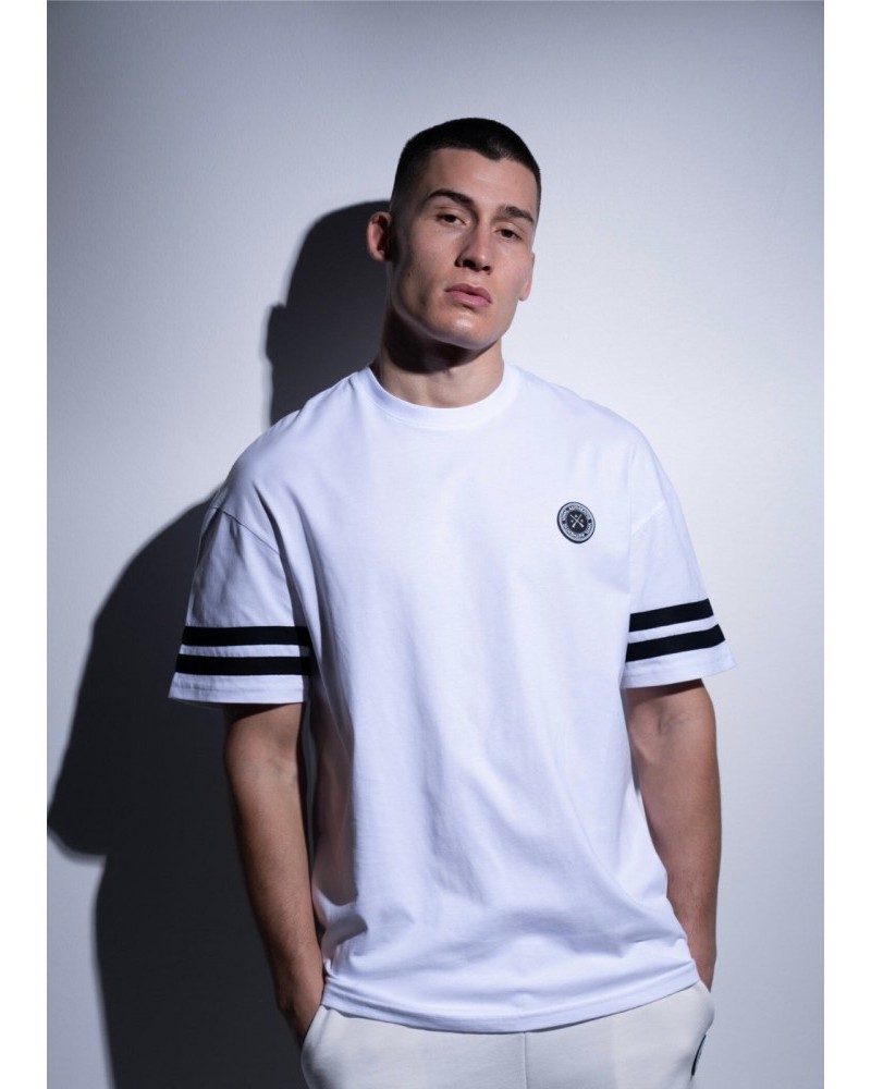 Μπλούζα T-Shirt Cotton Oversized Vinyl -Λευκό- 67845-02