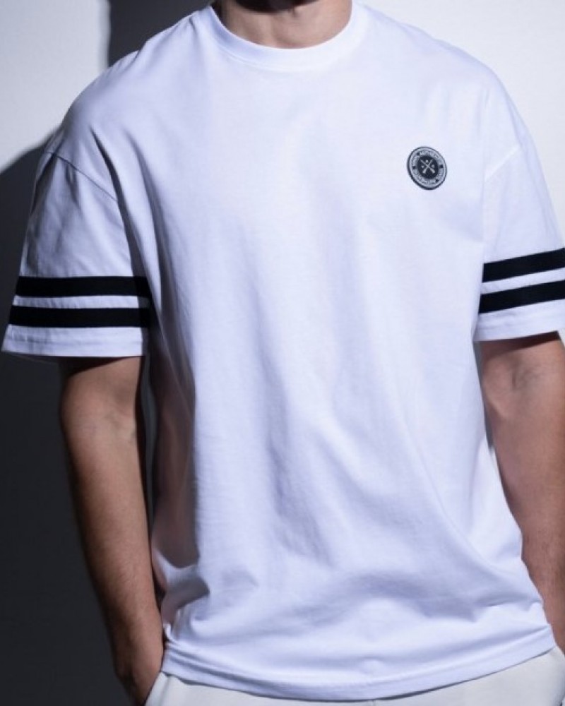 Μπλούζα T-Shirt Cotton Oversized Vinyl -Λευκό- 67845-02