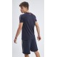 T-Shirt, Μπλούζα Ανδρική με logo printed stripe στα μανίκια -Μπλε Σκούρο- 70740 T-Shirt, Μπλούζα Ανδρική με logo printed stripe στα μανίκια -Μπλε Σκούρο- 70740