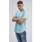 T-Shirt, Μπλούζα Ανδρική με logo printed stripe στα μανίκια -Τιρκουάζ- 70797