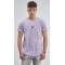 T-Shirt, Μπλούζα Ανδρική με logo printed stripe στα μανίκια -Μώβ- 70804