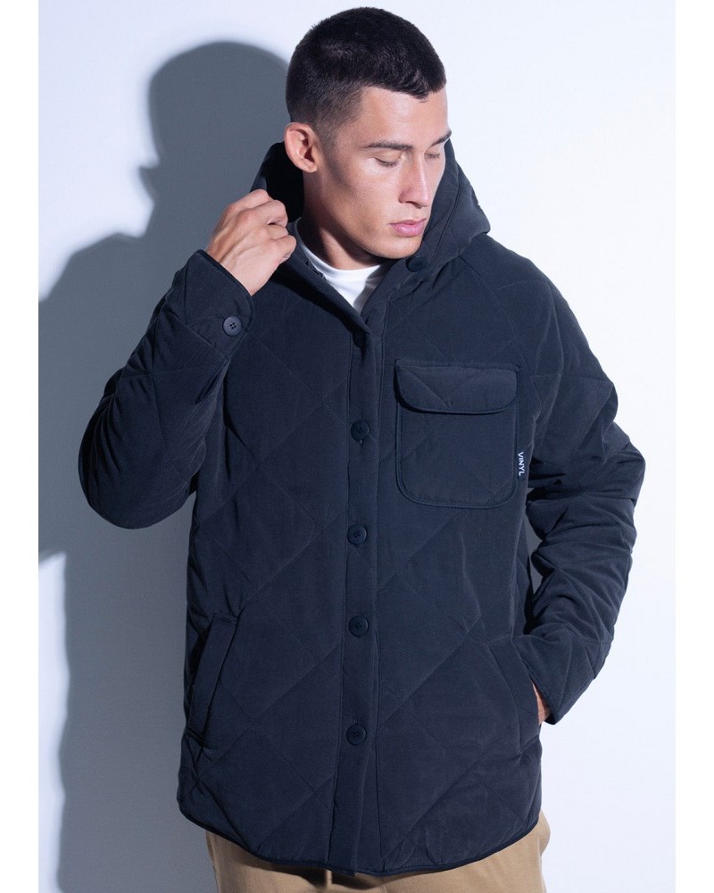 Μπουφάν Καπιτονέ Quilted Hooded Puffer Vinyl -Μαύρο- 72420-01