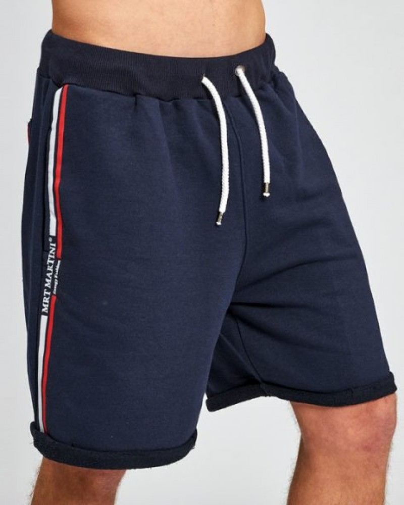 Ανδρική Βερμούδα baby Φούτερ logo taped -Navy Blue- 8531