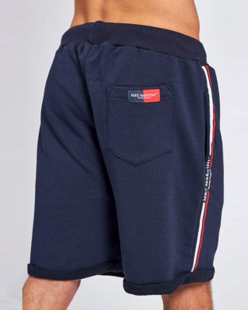 Ανδρική Βερμούδα baby Φούτερ logo taped -Navy Blue- 8531