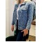 Denim Jacket Jean με Στρας Τζην Μπουφάν -Μπλε- B112