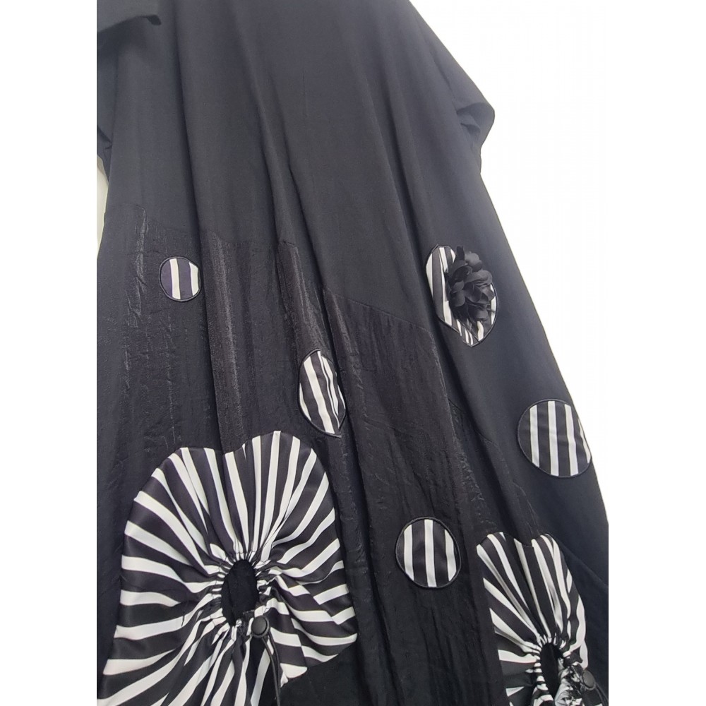 Φόρεμα Midi Floral Με Σχέδιο Και Σούρες OverSize -Μαύρο- B114 Φόρεμα Midi Floral Με Σχέδιο Και Σούρες OverSize -Μαύρο- B114