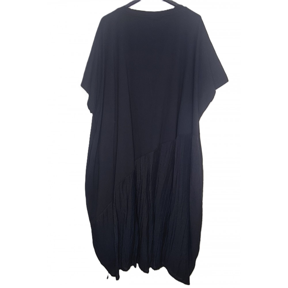 Φόρεμα Midi Floral Με Σχέδιο Και Σούρες OverSize -Μαύρο- B114 Φόρεμα Midi Floral Με Σχέδιο Και Σούρες OverSize -Μαύρο- B114