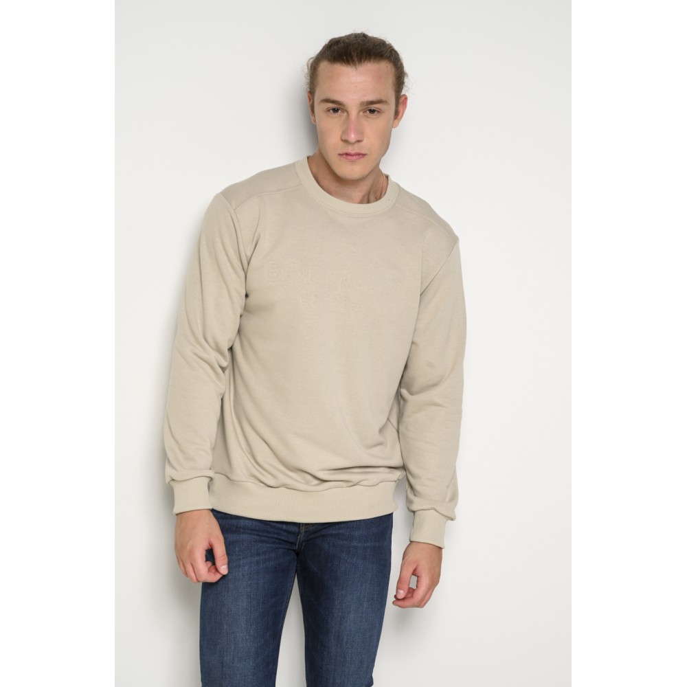 Μπλούζα Φούτερ Εποχής Bodymax -Μπεζ- F/W 4001