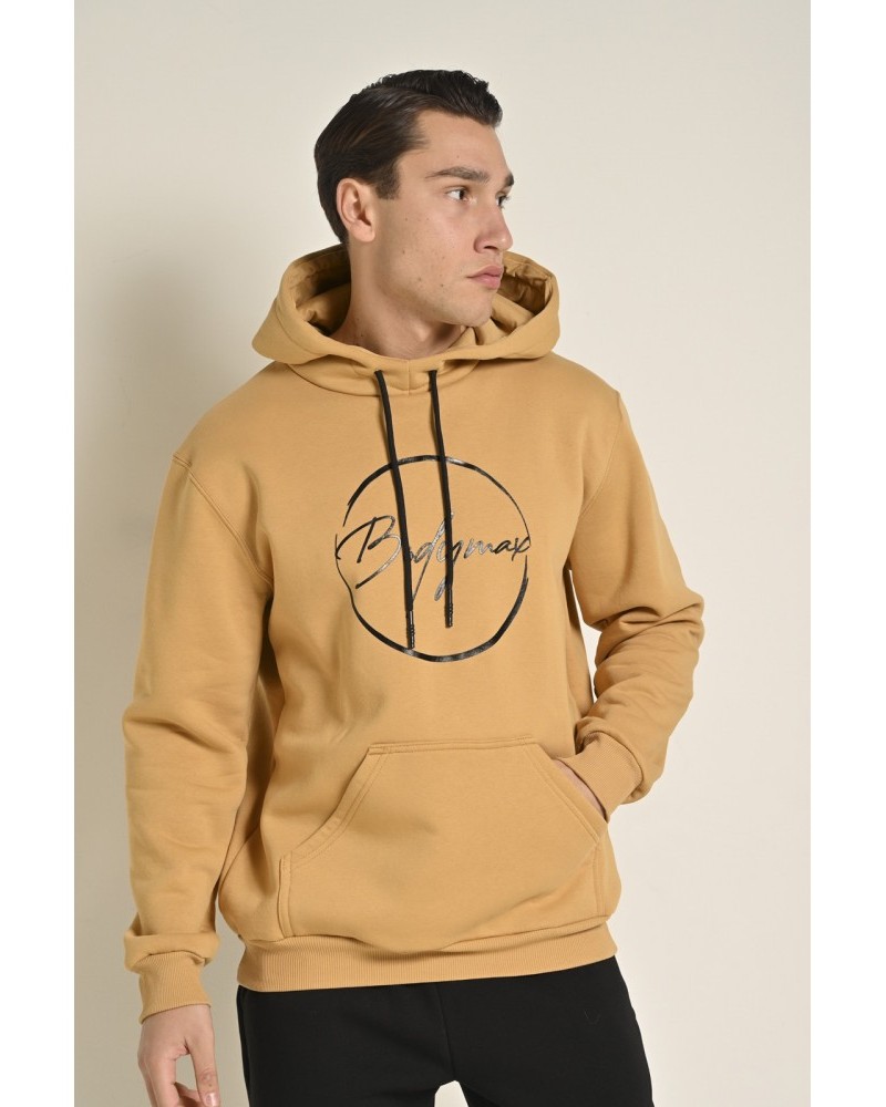 Μπλούζα Φούτερ Με Κουκούλα Hoodie Bodymax -Ώχρα- F/W6001