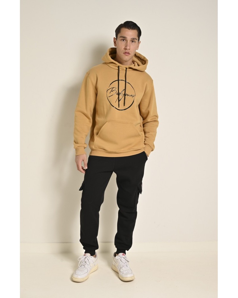 Μπλούζα Φούτερ Με Κουκούλα Hoodie Bodymax -Ώχρα- F/W6001