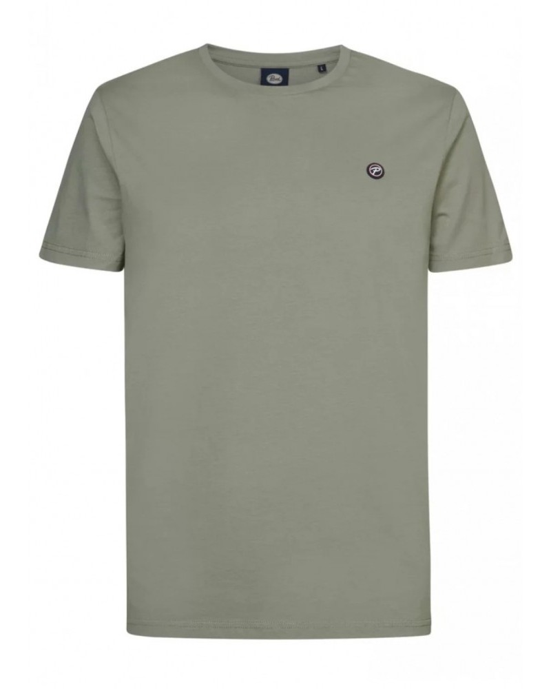 Ανδρικό T-Shirt Μπλούζα Μακό Μονόχρωμη Petrol -Λαδί- M-1040-TSR002