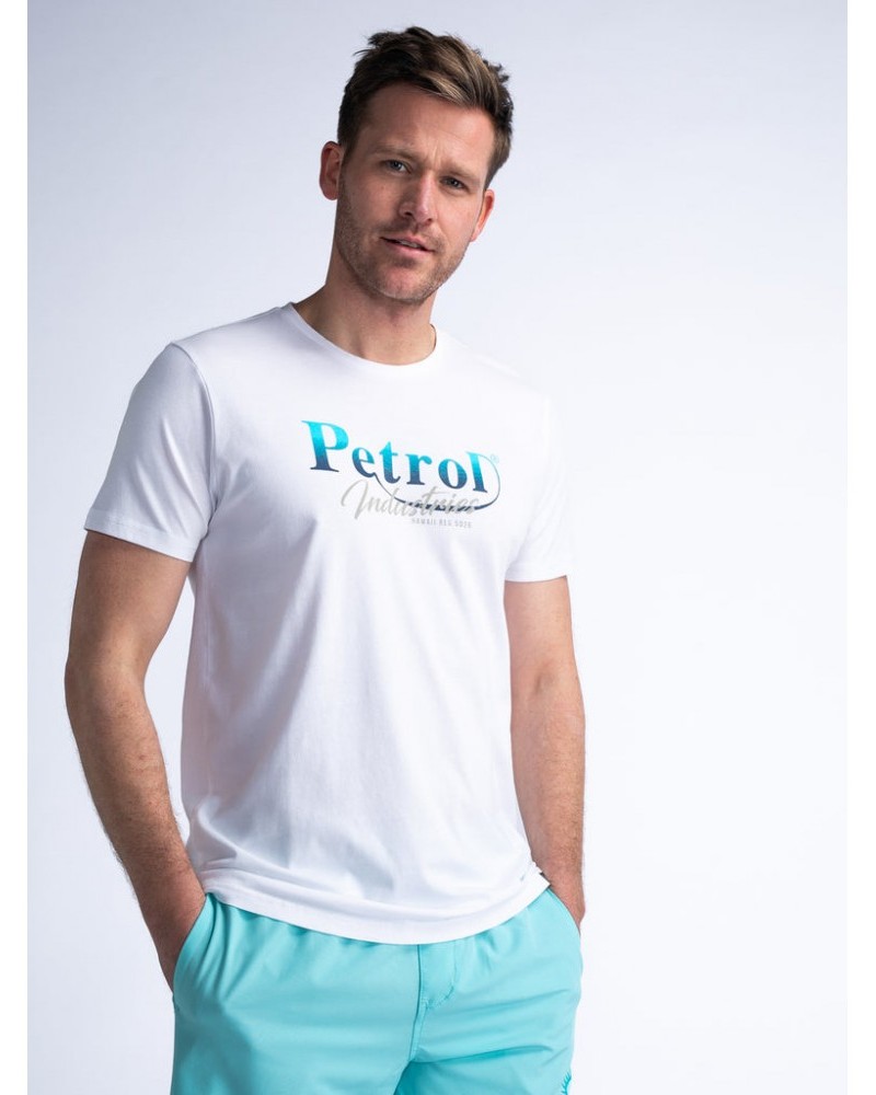 Μπλούζα T-Shirt Μακό Με Τύπωμα Summer Drive Petrol -Λευκό- M-1040-TSR634