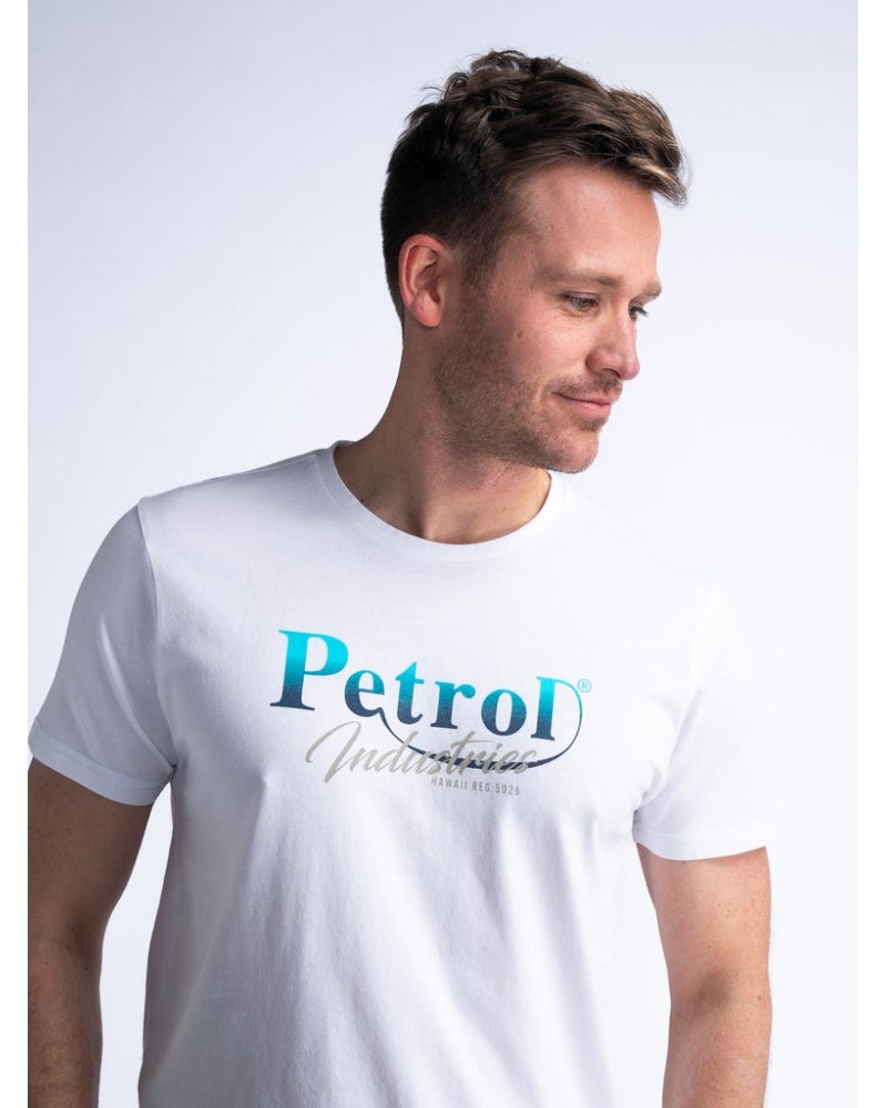 Μπλούζα T-Shirt Μακό Με Τύπωμα Summer Drive Petrol -Λευκό- M-1040-TSR634