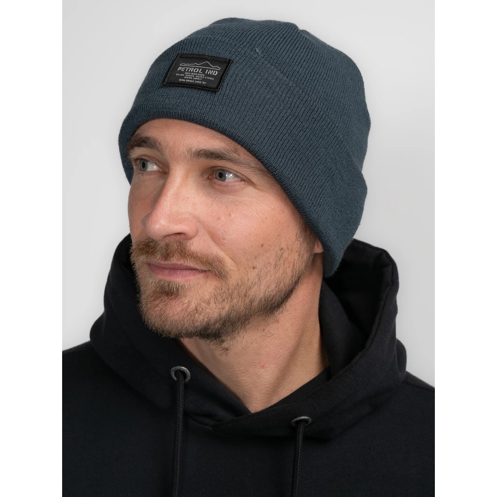 Πλεκτός Σκούφος Petrol -Μπλε/Ραφ- M-3040-CAP820