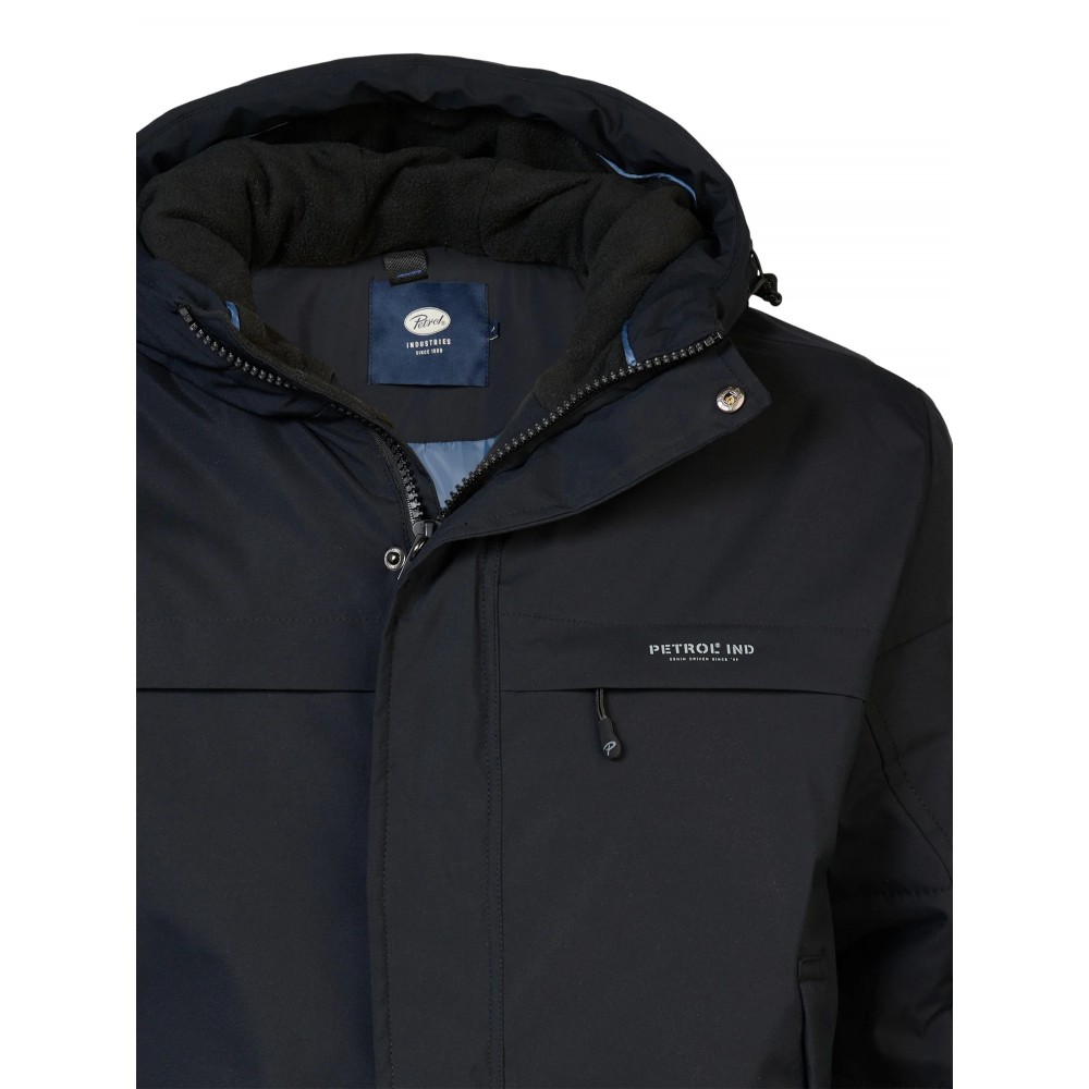 Ανδρικό Μπουφάν Parka Jacket με Επένδυση Oversized Petrol -Μαύρο- M-3040-JAC104