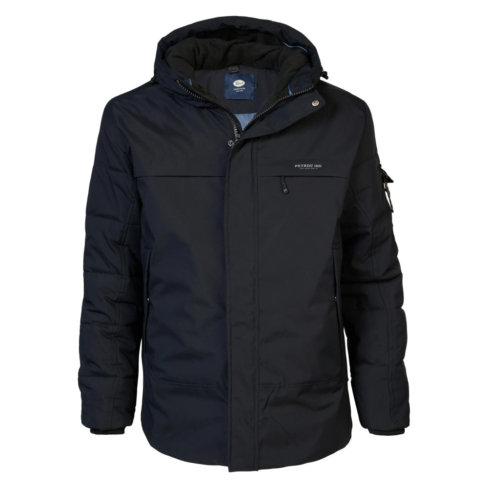 Ανδρικό Μπουφάν Parka Jacket με Επένδυση Oversized Petrol -Μαύρο- M-3040-JAC104