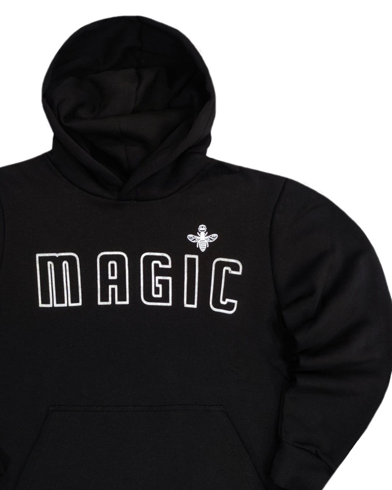 Μπλούζα Φούτερ Με Κουκούλα Fuzzy Logo Hoodie Magic Bee -Black- MB23503