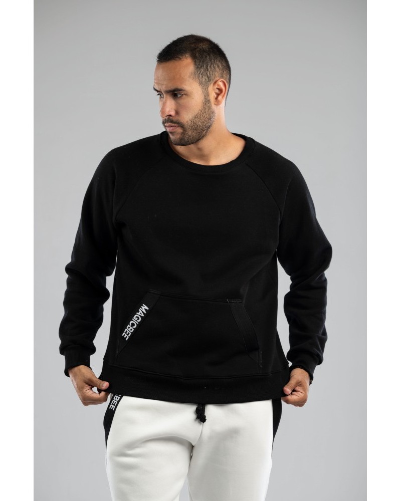 Μπλούζα Φούτερ Pocket Design Crewneck Magic Bee -Μαύρο/Black- MB23514