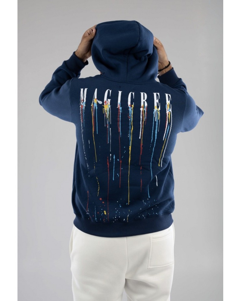 Ζακέτα Φούτερ Με Κουκούλα Splashed Jacket (Limited Edition) -Μπλε Ραφ- 23605