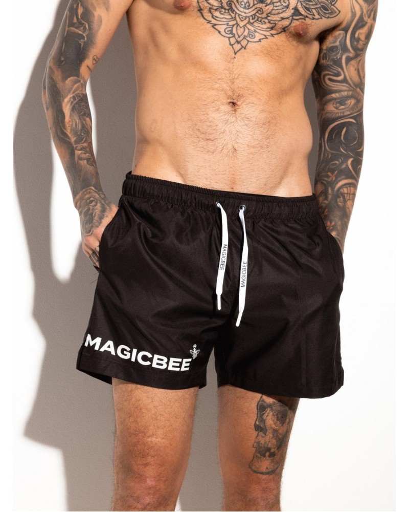 Shorts Logo Swim Sport Magicbee -Μαύρο/Black- MB2390