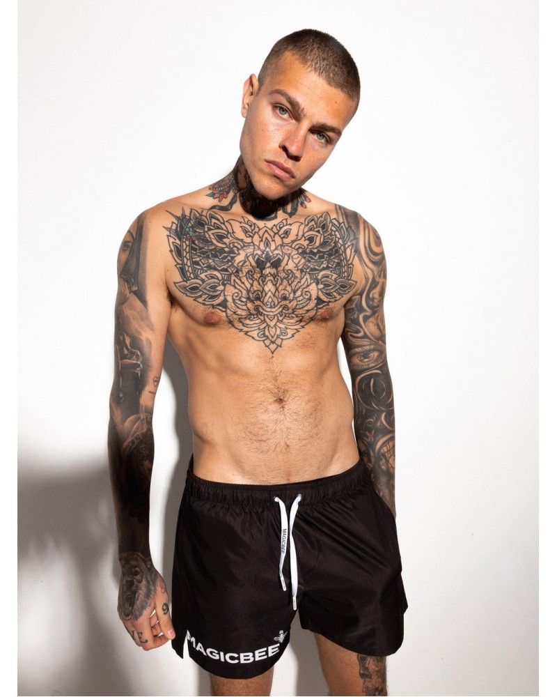 Shorts Logo Swim Sport Magicbee -Μαύρο/Black- MB2390