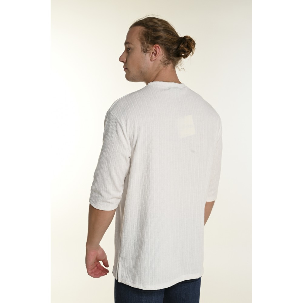 Ανδρική Μπλούζα με Στρογγυλό Λαιμό Bodymax -Λευκό- PR-9003