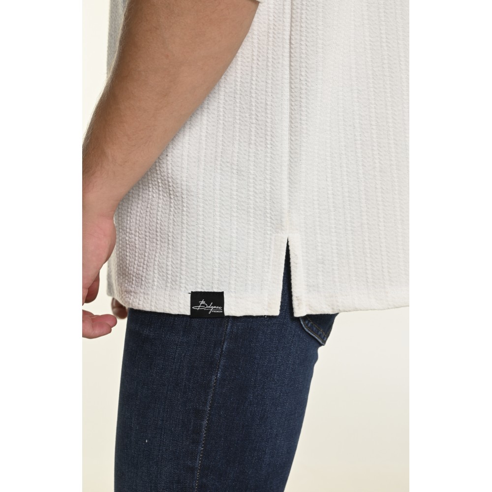 Ανδρική Μπλούζα με Στρογγυλό Λαιμό Bodymax -Λευκό- PR-9003