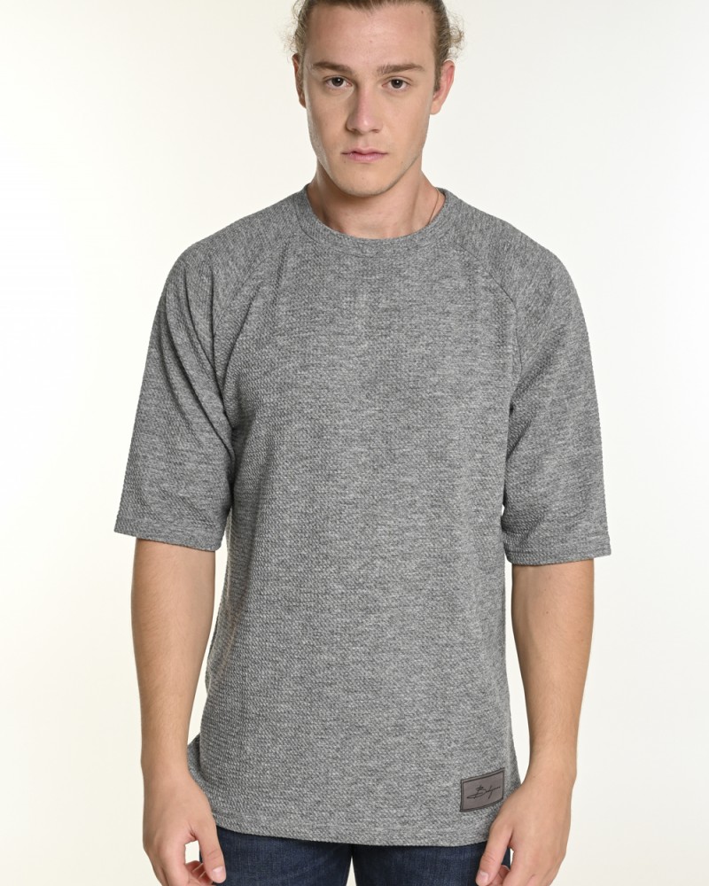 Ανδρική Μπλούζα T-Shirt Oversize Bodymax -Γκρι- 