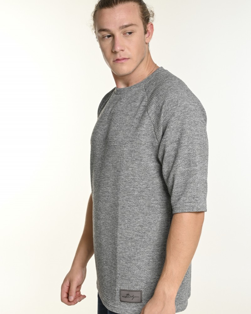 Ανδρική Μπλούζα T-Shirt Oversize Bodymax -Γκρι- 