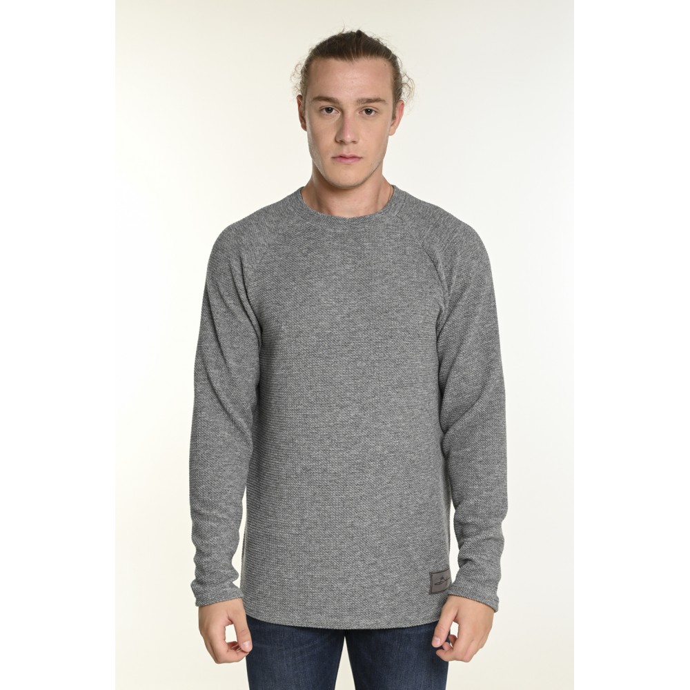 Ανδρική Μπλούζα με Στρογγυλό Λαιμό Bodymax -Γκρι- PR-9008