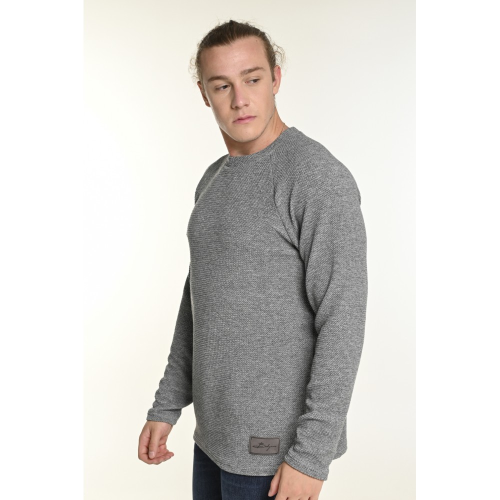 Ανδρική Μπλούζα με Στρογγυλό Λαιμό Bodymax -Γκρι- PR-9008