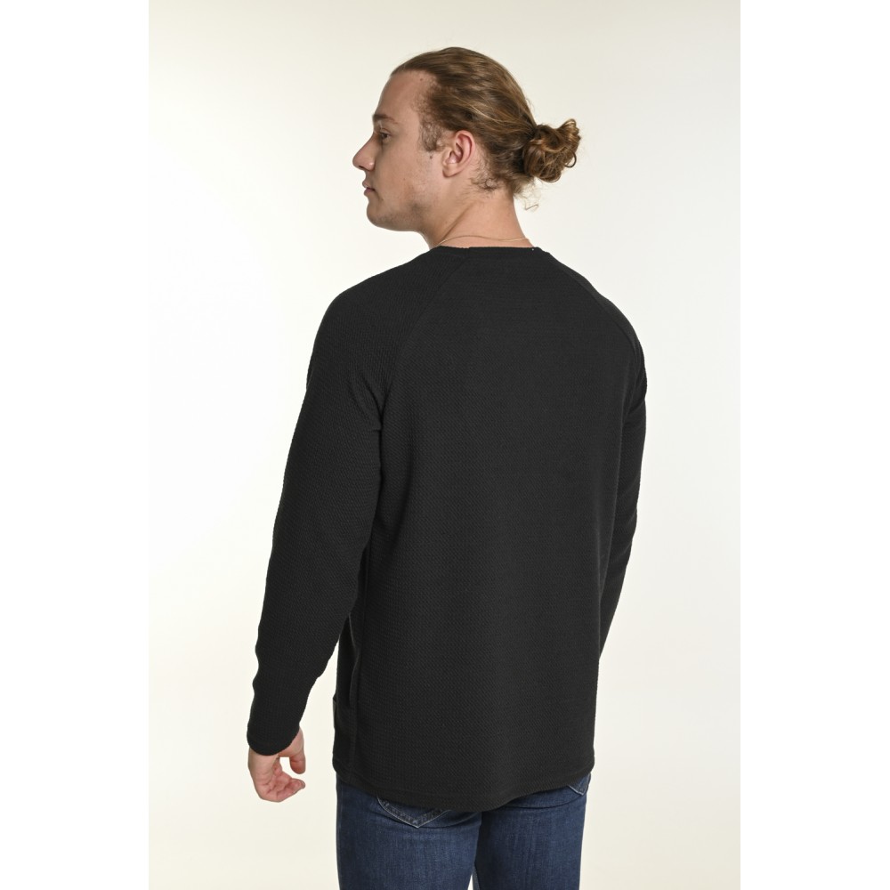 Ανδρική Μπλούζα με Στρογγυλό Λαιμό Bodymax -Μαύρο- PR-9008 