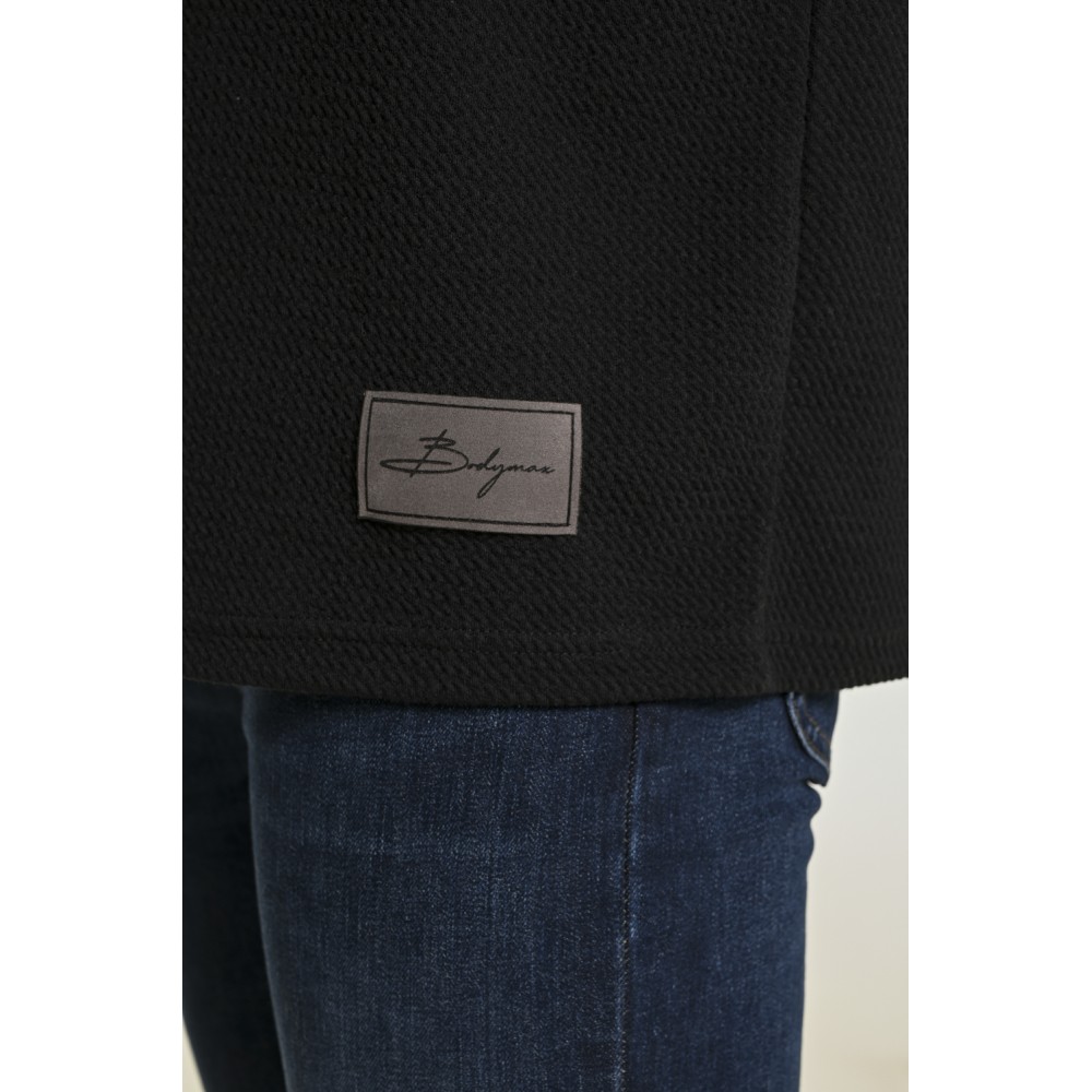 Ανδρική Μπλούζα με Στρογγυλό Λαιμό Bodymax -Μαύρο- PR-9008 