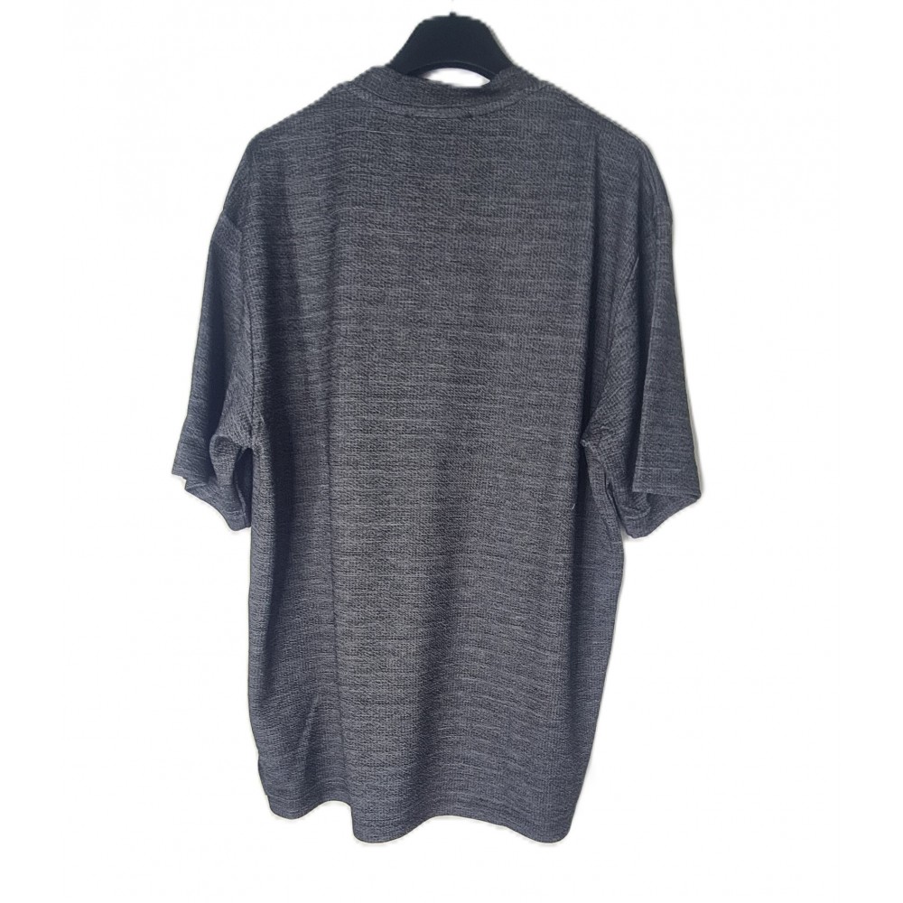 Ανδρική Μπλούζα T-Shirt Oversize με Τσεπάκι Bodymax -Γκρι Σκούρο-