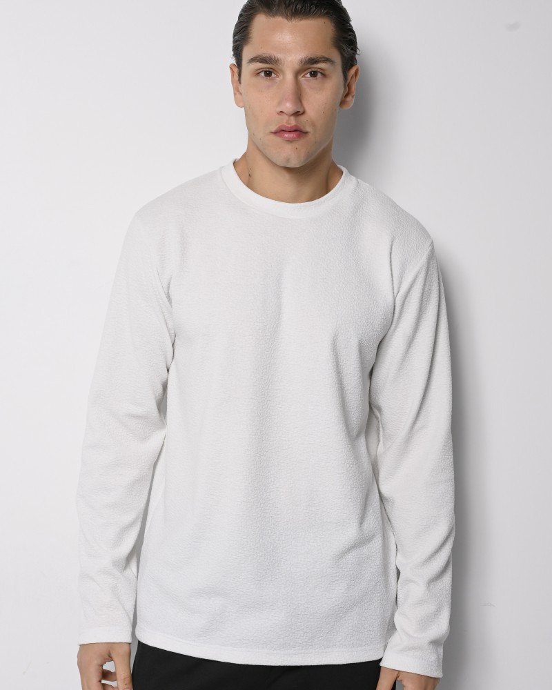 Ανδρική Μπλούζα με Στρογγυλό Λαιμό Bodymax -Εκρού- 