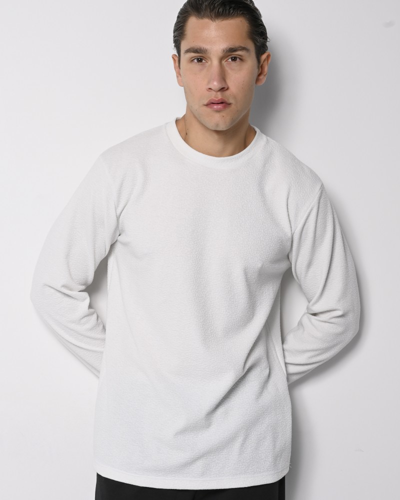 Ανδρική Μπλούζα με Στρογγυλό Λαιμό Bodymax -Εκρού- 