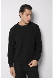 Ανδρική Μπλούζα με Στρογγυλό Λαιμό -Μαύρο- 