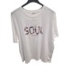 T-Shirt Μπλούζα Μακό με Τύπωμα Soul από Πετράδια -Λευκό- SSS25 T-Shirt Μπλούζα Μακό με Τύπωμα Soul από Πετράδια -Λευκό- SSS25