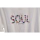 T-Shirt Μπλούζα Μακό με Τύπωμα Soul από Πετράδια -Λευκό- SSS25 T-Shirt Μπλούζα Μακό με Τύπωμα Soul από Πετράδια -Λευκό- SSS25
